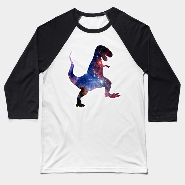 Space Tyrannosaurus Baseball T-Shirt by Shrenk